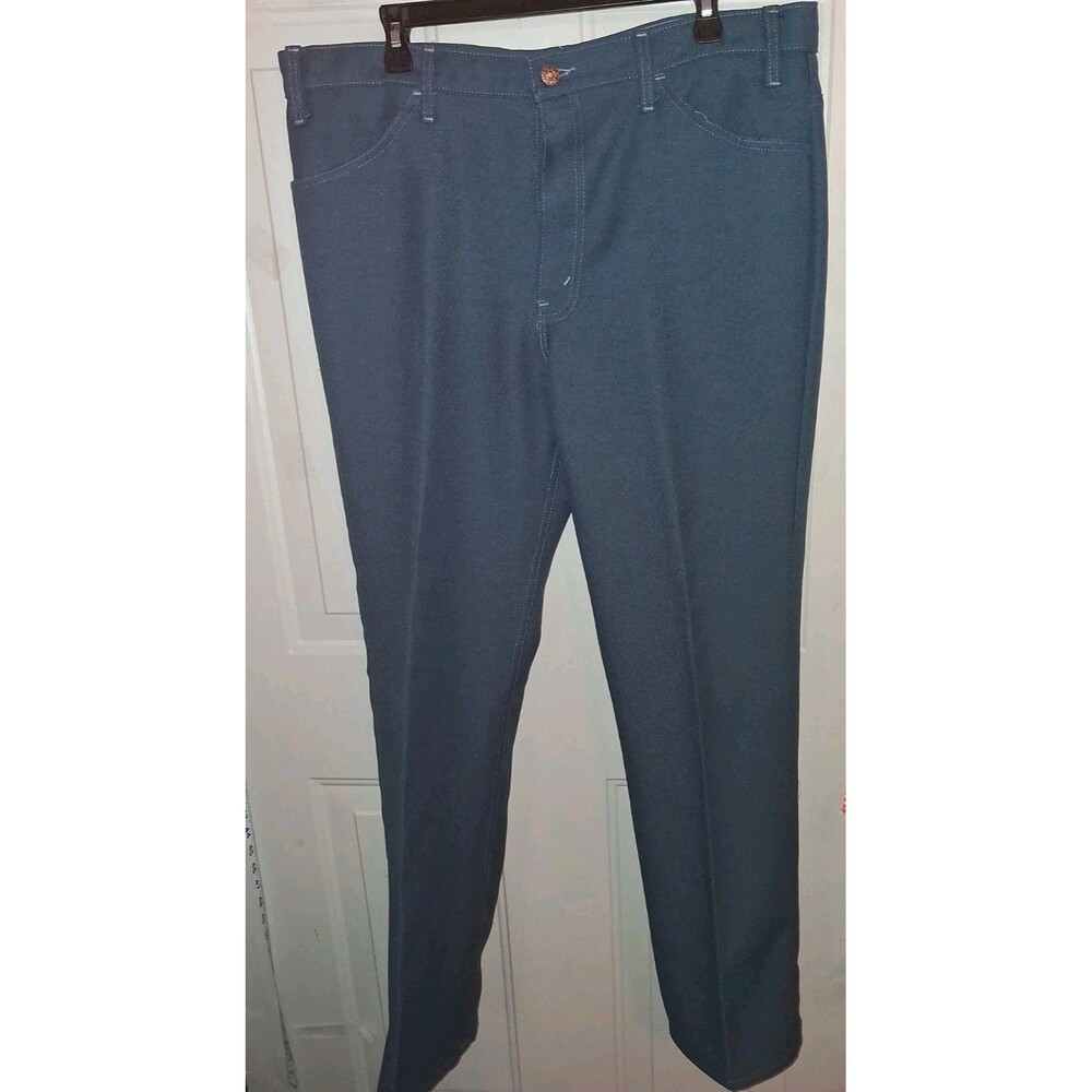 Vintage Levi's Sta-Prest Pants USA Made 38x30 Blue Dacron Polyester Permanent...